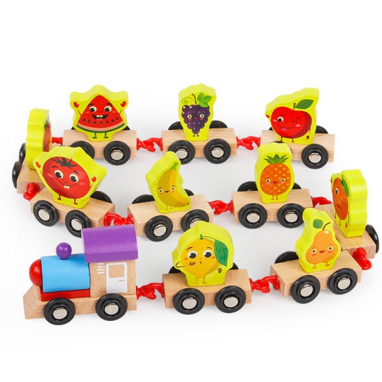 *FS 431 Wooden Fruits Train Educational Toy | Shopee Philippines