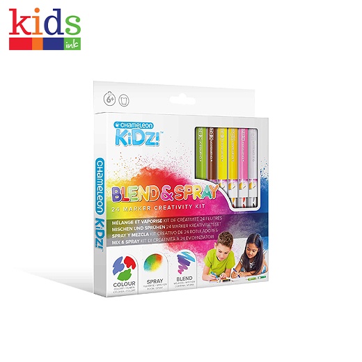 Chameleon Kidz CK1603 Blendy Pens Blend & Spray Set 24 Color Creativity ...