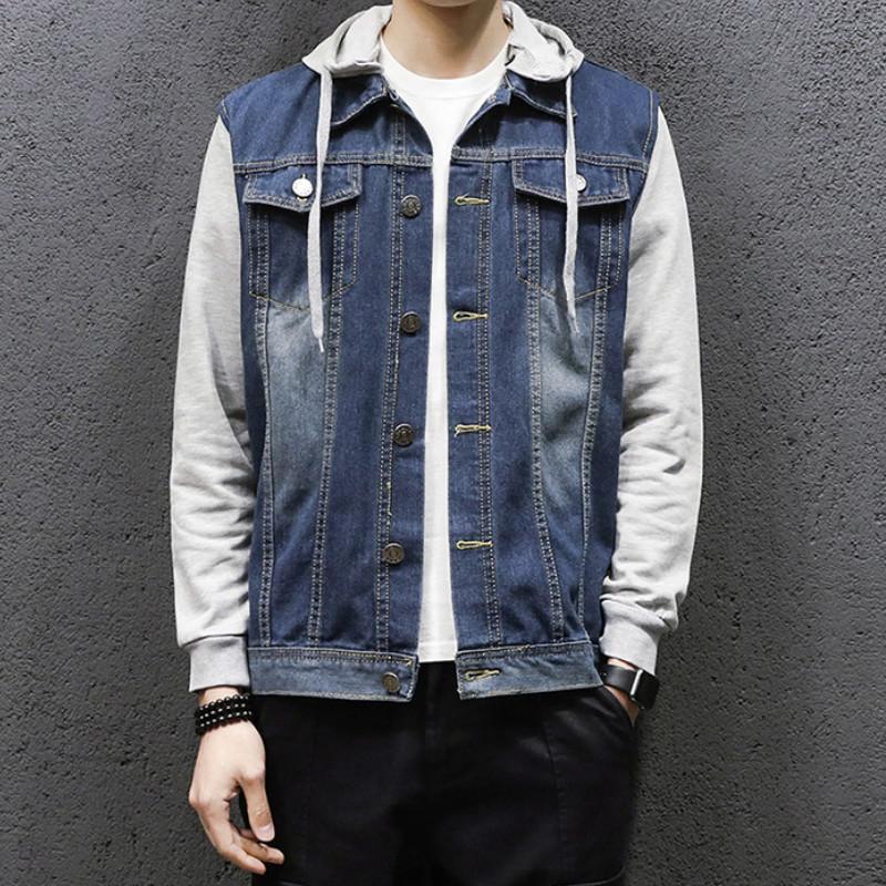 Denim Jacket Men Hooded Sportswear Outdoors Casual Fashion Jeans Jackets Hoodies Cowboy Mens Jacket and Coat Plus Size M 5XL Shopee Philippines