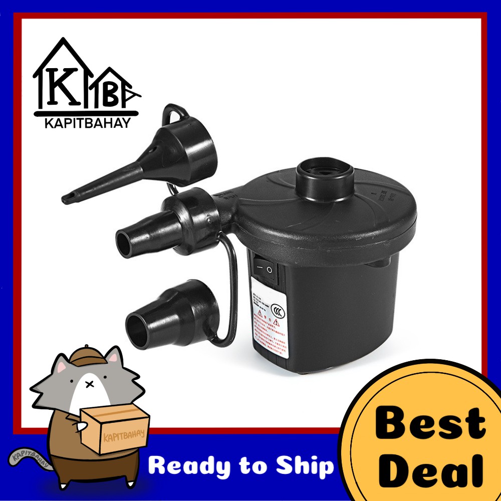 Kapitbahay# Electric Air Pump Quick Inflation and Deflation for Pools,Air  Bed and Other Inflatables | Shopee Philippines