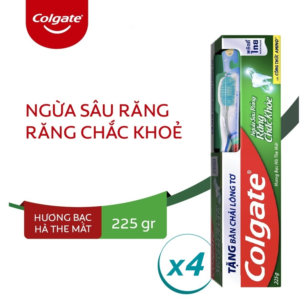 Set of 4 boxes of Colgate Cavity Protection Strong Teeth Toothpaste to ...