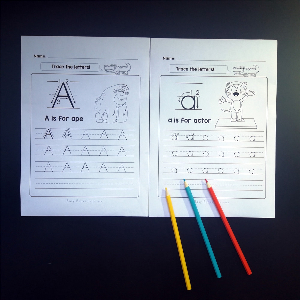 Learn ABC Abc English 26 Letters Alphabets Kid Coloring Book | Shopee ...