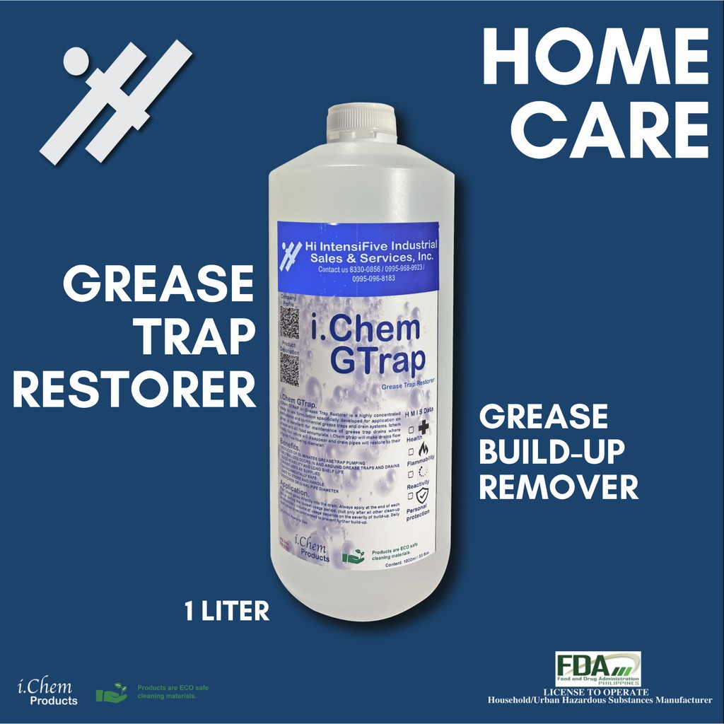 Grease Trap Restorer 1 Liter (Grease Trap Cleaner Declogging Grease