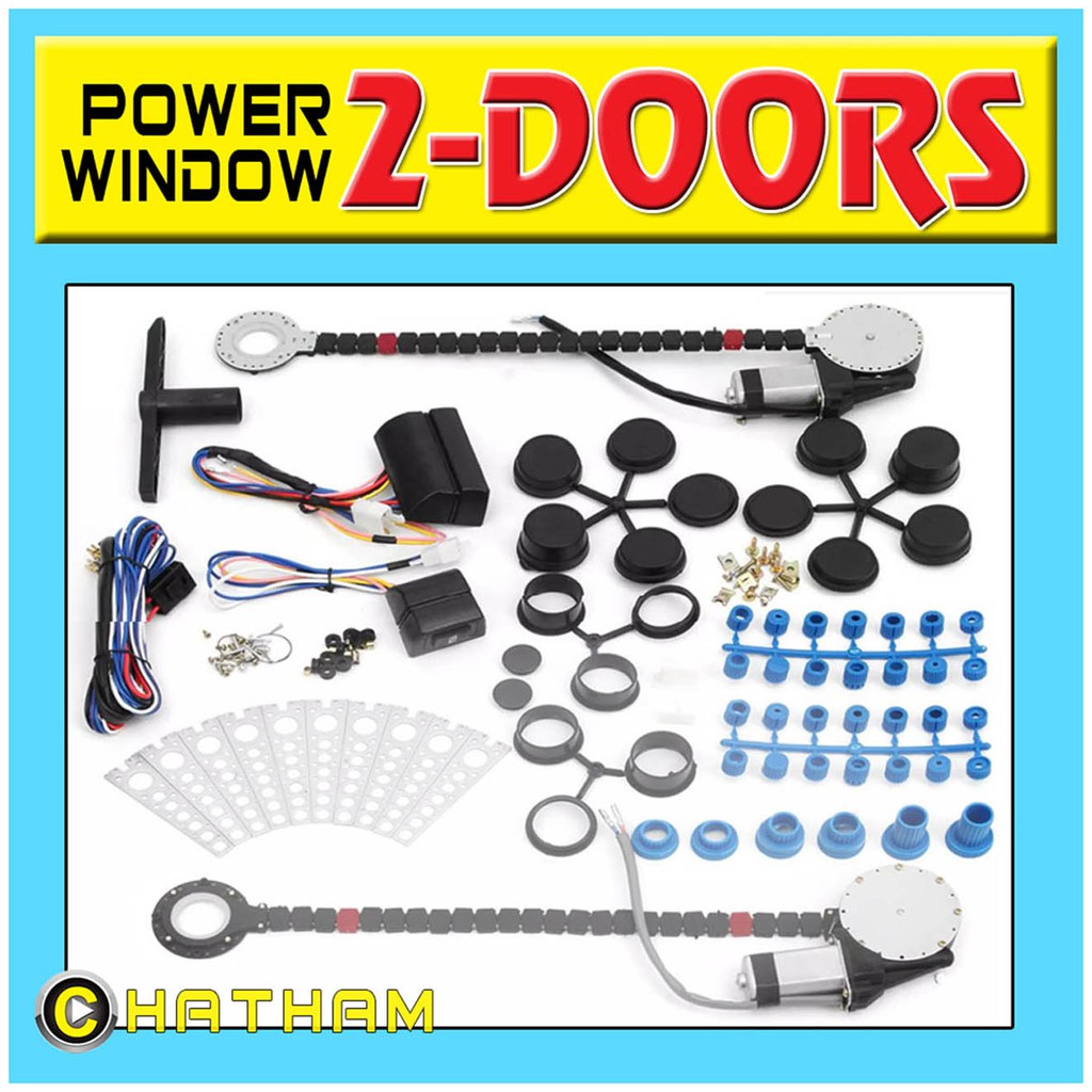 (2Doors) Power Window Conversion Kit Universal ( Front ) with Manual