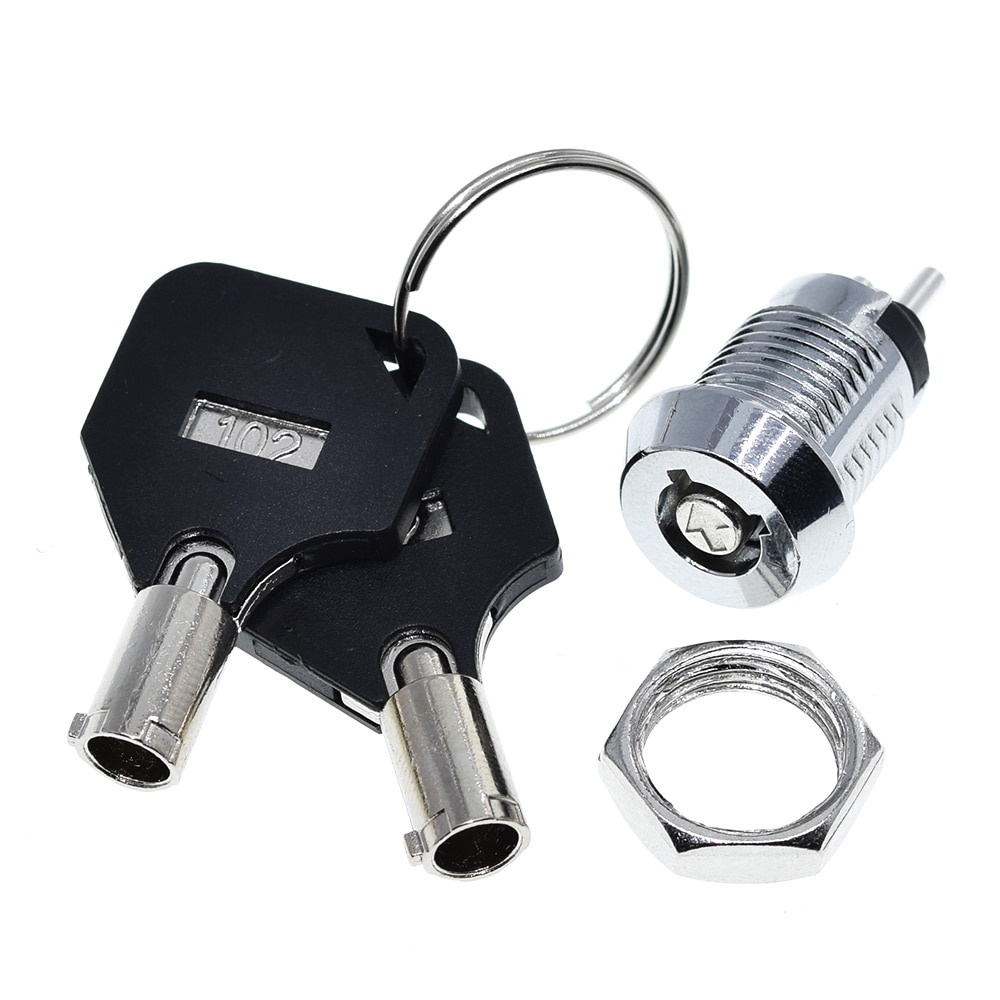 1PCS 12MM Stainless Steel Telephone Lock Electronic Lock Power Lock Key ...