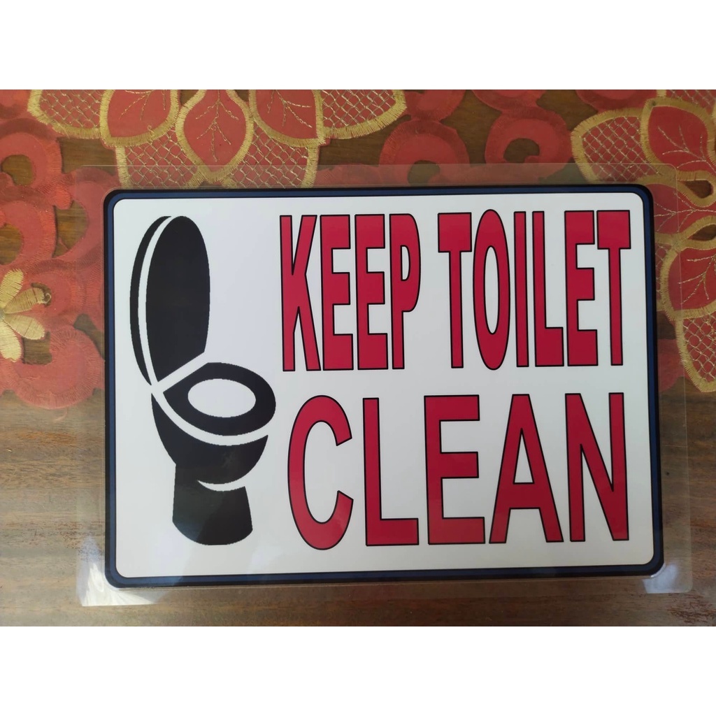 Keep toilet clean signage laminated | Shopee Philippines