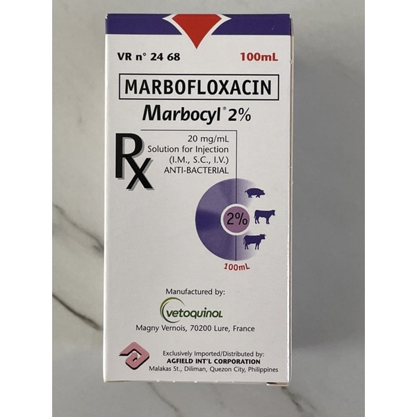 Marbocyl 2% 100ml Inj Marbofloxacin 20mg/ml | Shopee Philippines