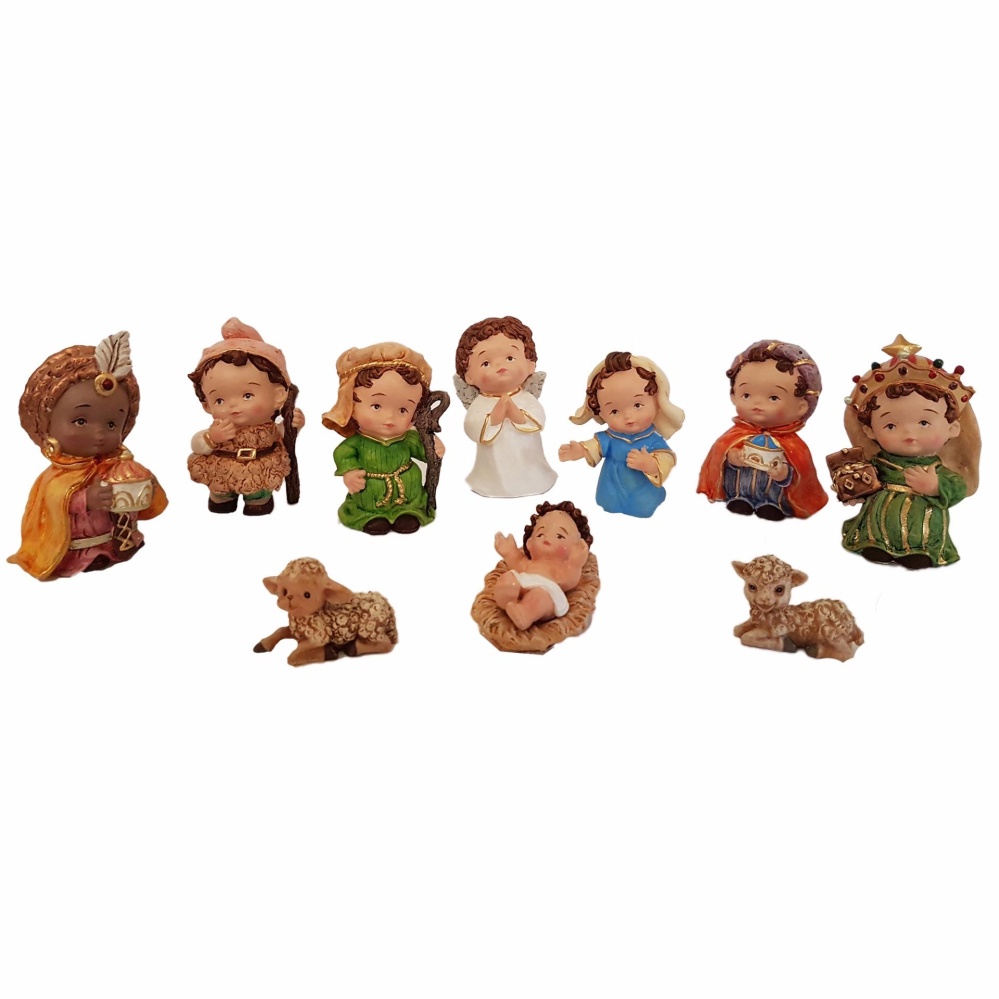 Christmas Nativity Fat Figurine Set of 10 for the Holiday (Made of ...