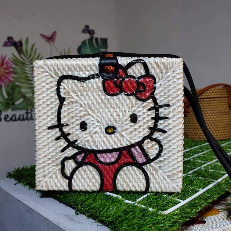 authentic Rattan bag ( Hello kitty) Shopee Philippines