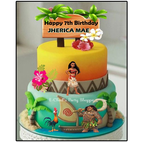 MOANA Cake Topper Set (FREE Customized Name)