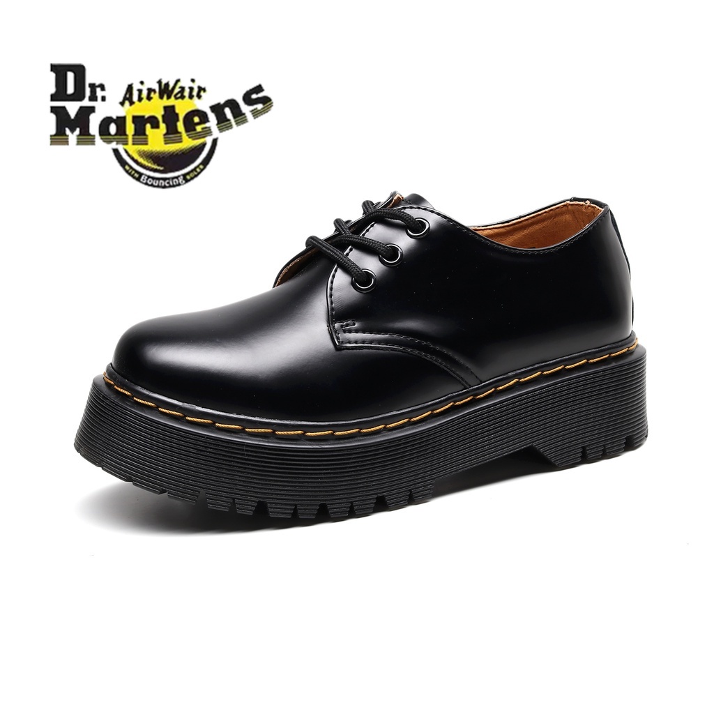 3 Eyes Leather Shoes1461 Quad Air Wair Martin Boots Crusty Models Woman Thick Bottom Martens Shoes
