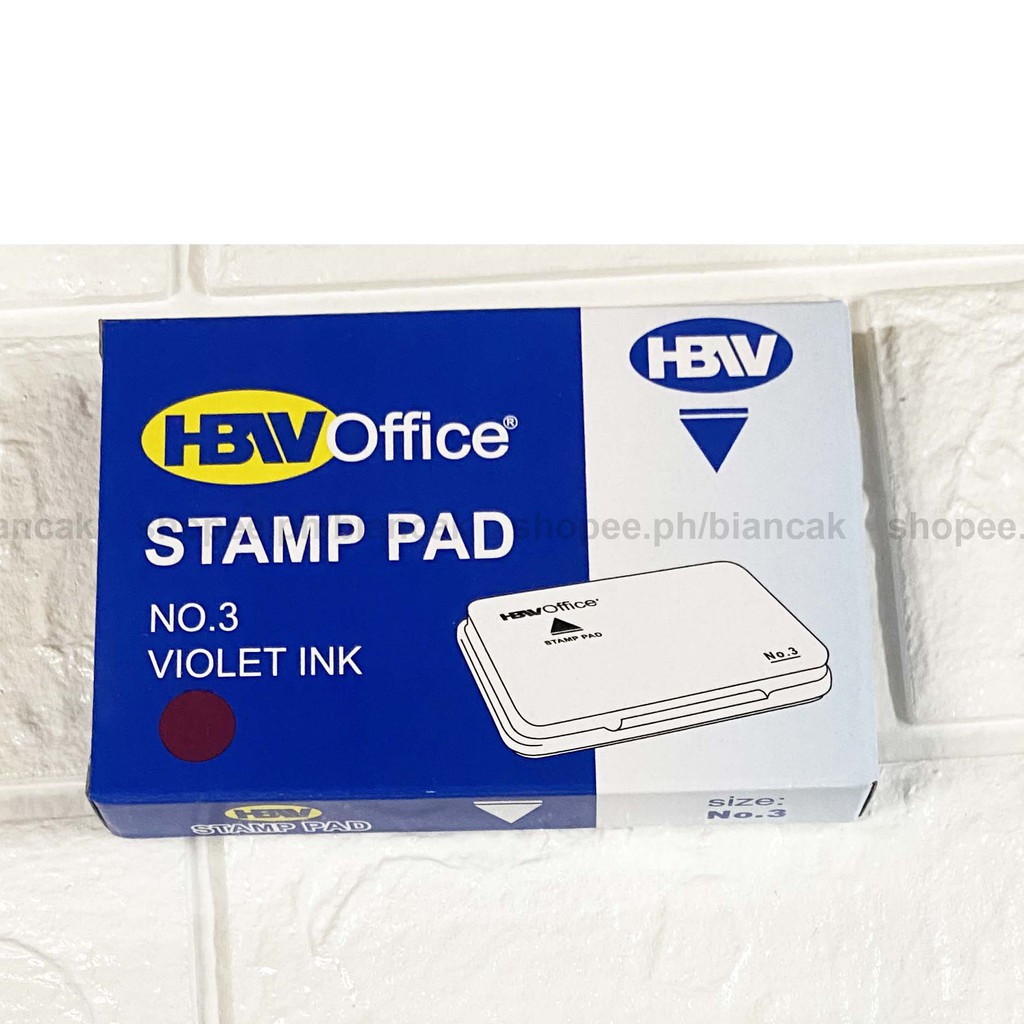 HBW OFFICE STAMP PAD VIOLET INK #3 STAMPAD (SCHOOL OFFICE SUPPLIES)^