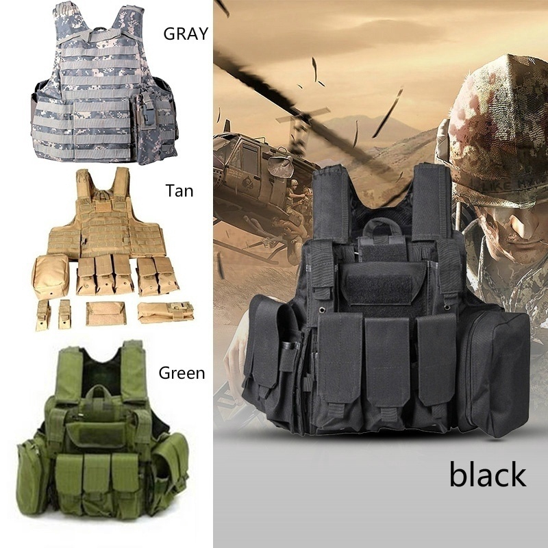 Amphibious Tactical Military Molle Waistcoat Combat Assault Plate ...