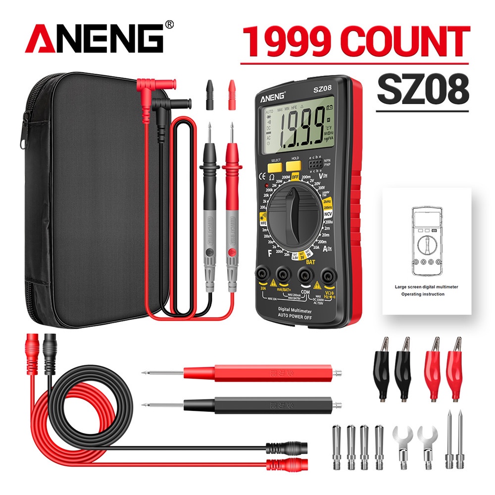 Aneng Sz08 Digital Multimeter Ultra-Thin Storage Profesional Meter Auto ...