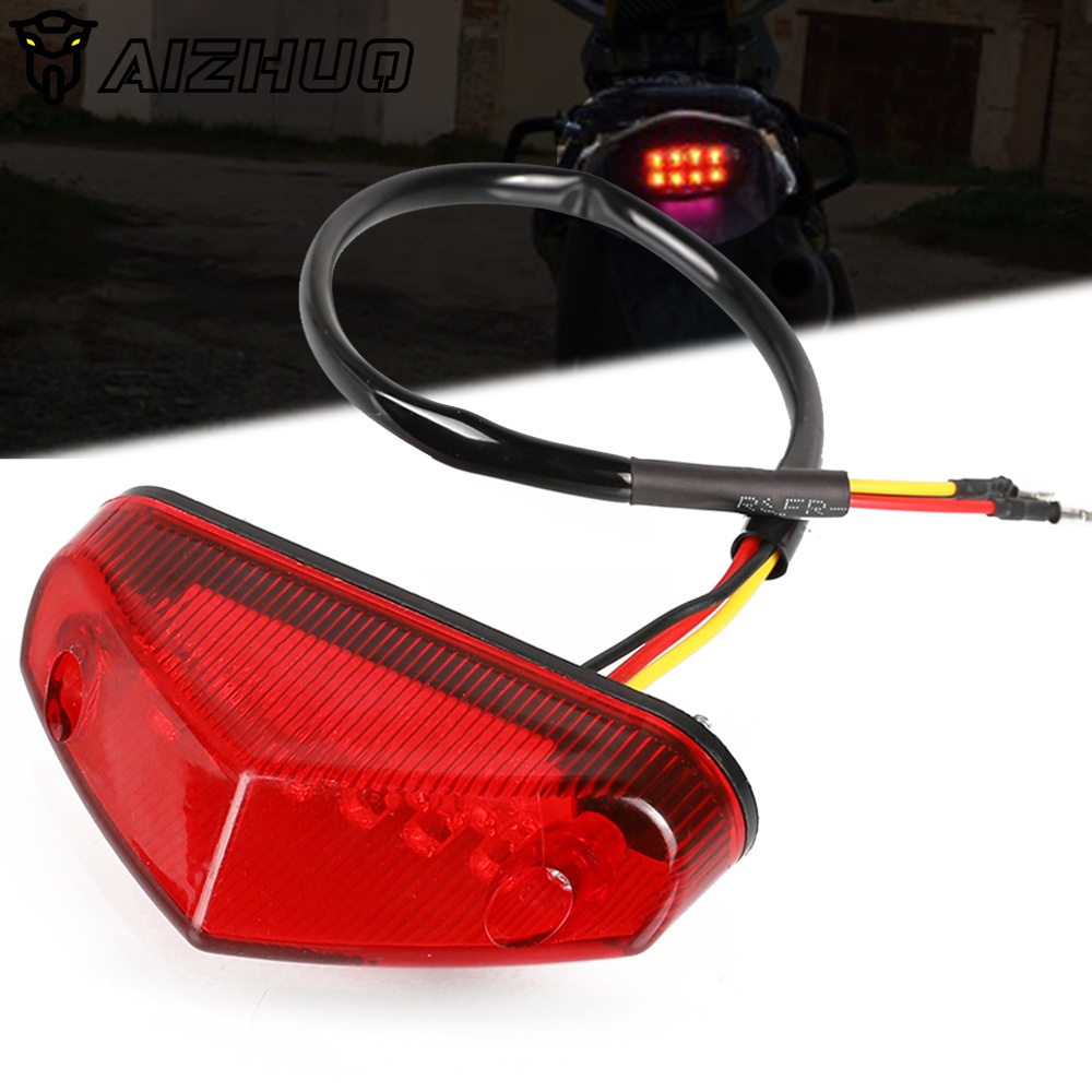 MOTOzxy& Motocross Turn Signals Dirt Bike Rear Fender Brake Stop Taillight LED Tail Lamp FOR