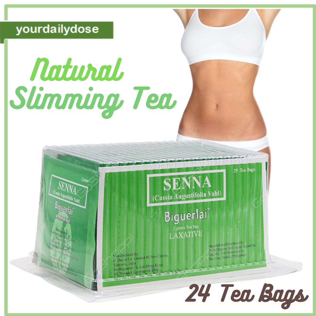 On hand Biguerlai Senna Laxative Slimming Tea 2g 25 sachets Shopee