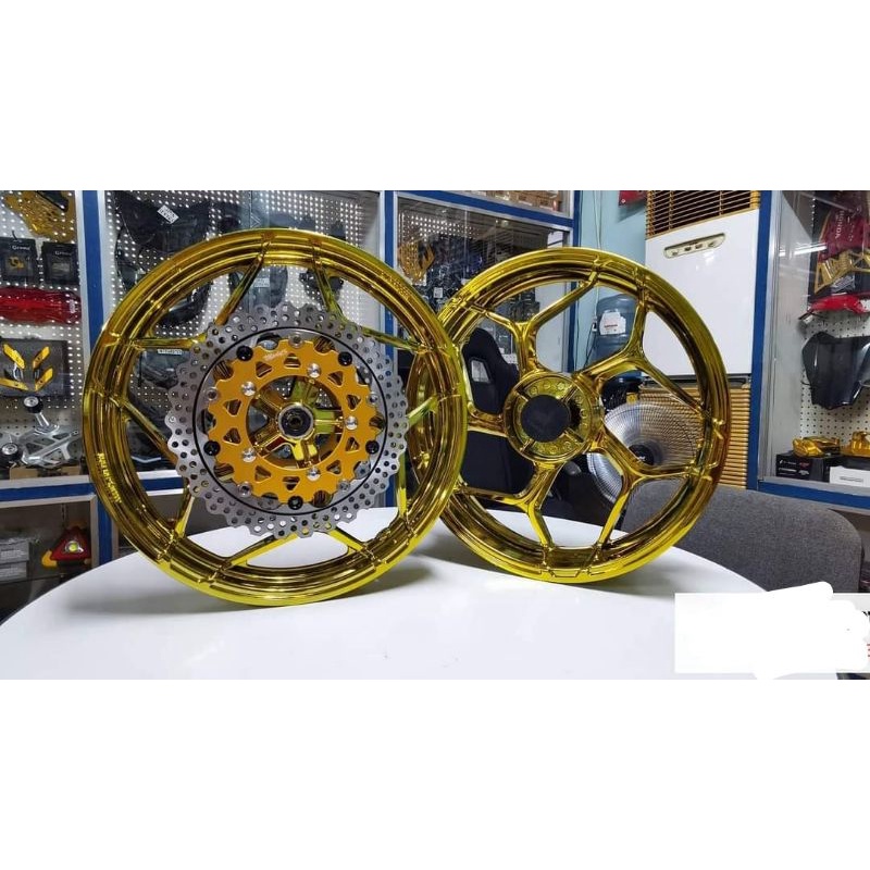 Asio Mags s2 Dual Disc Ready 2.5f 4.0r with Bearings For Sniper150/155 ...