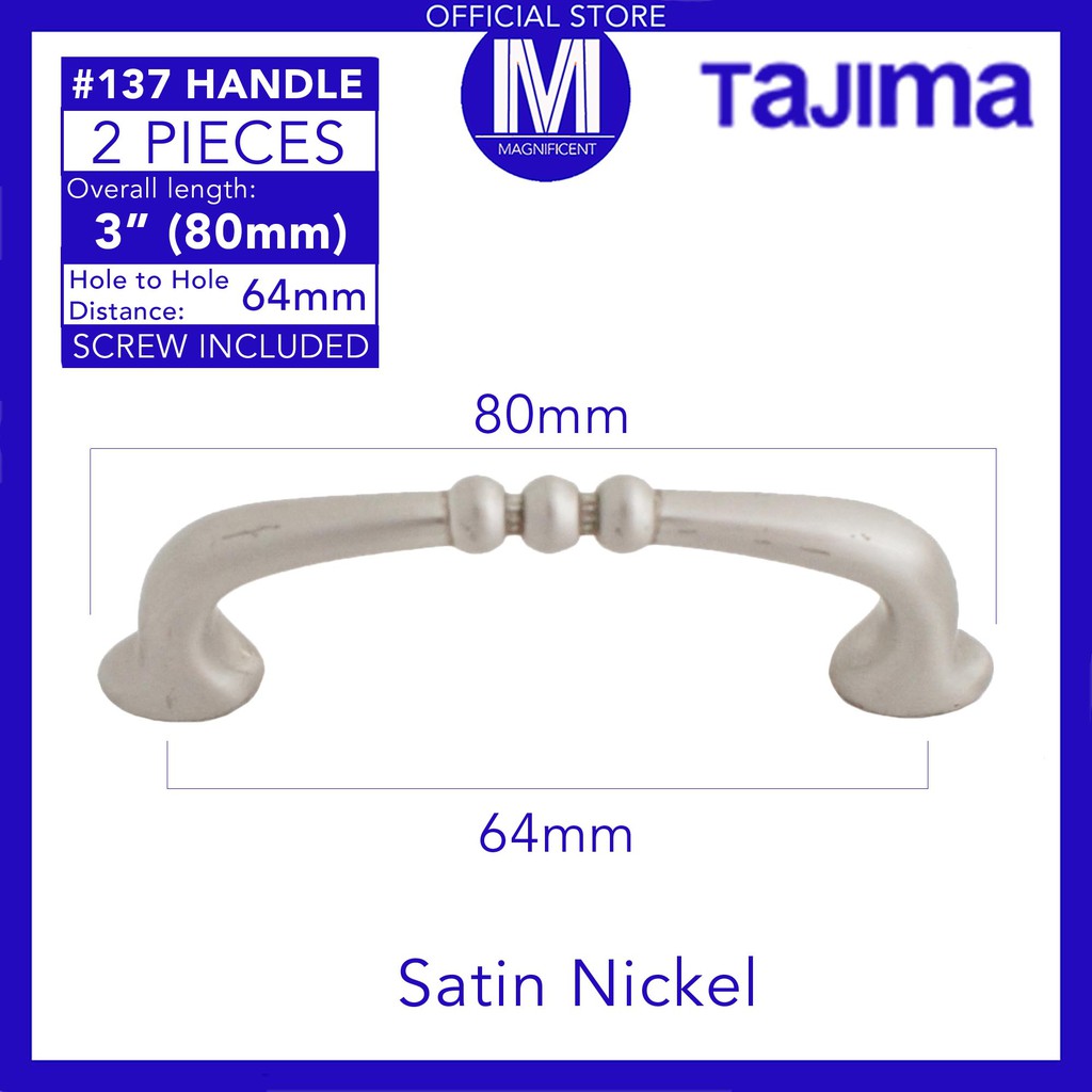Dear System 137 Modern Cabinet Handle (2 Pieces) Drawer Door Handle ...