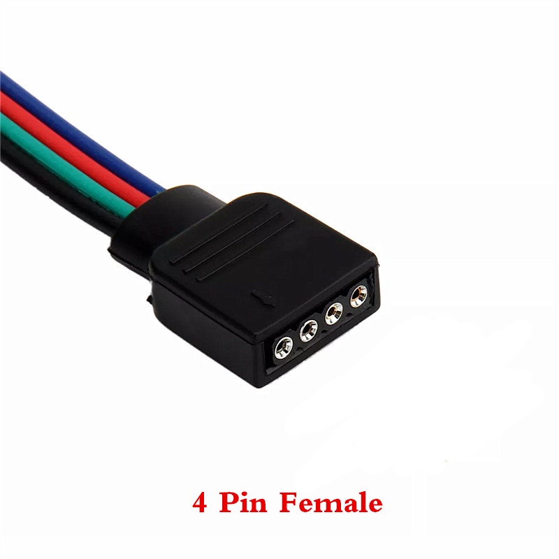 4pin 5pin Led Rgb Rgbw Strip Light Connector Male And Female Plug Socket Connecting Cable Wire For 