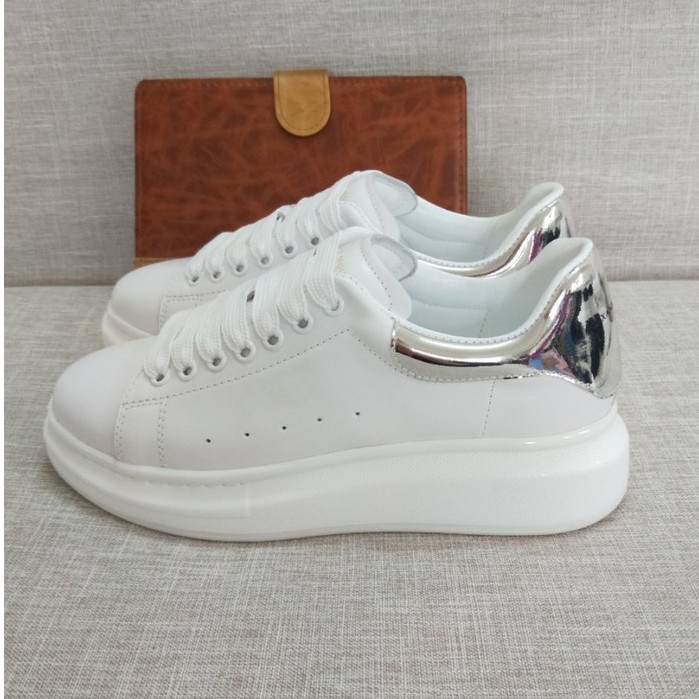 Silver alexander mcqueen clearance sneakers