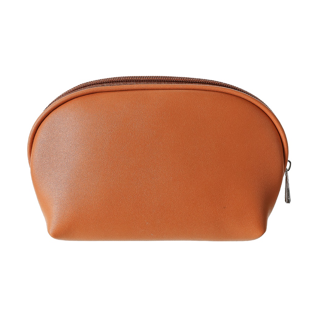 MINISO AU Simple Apricot Semicircle Cosmetic Bag
