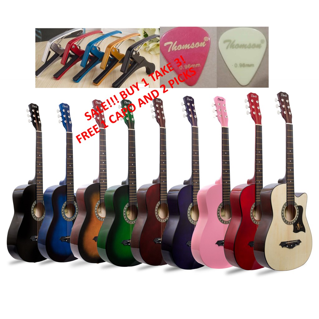 SALE!!! Davis Acoustic Guitar JG38C with Bag, Capo, and 2 Picks