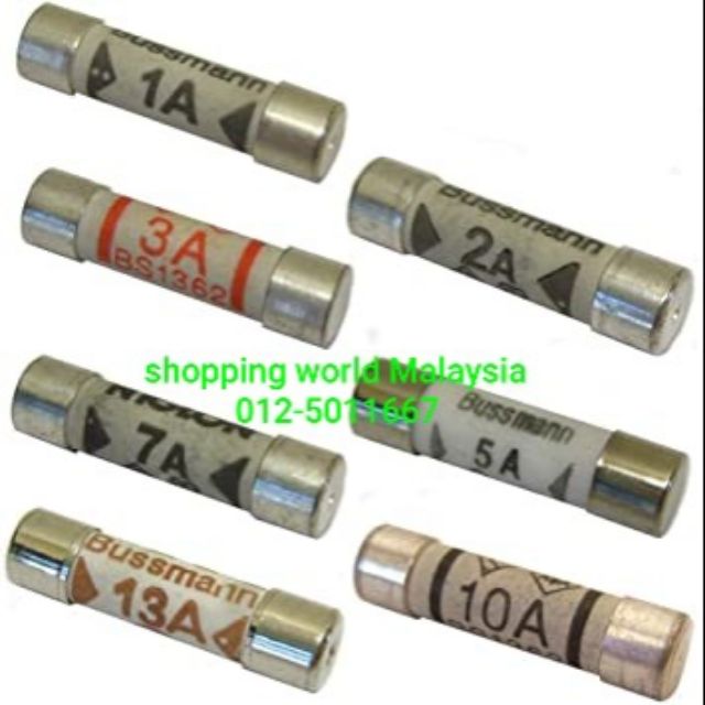 (5pcs) 2A/3A/5A/10A/13A/15A Main Plugs Fuse/Switch Fuse/Plug Top Fuse 