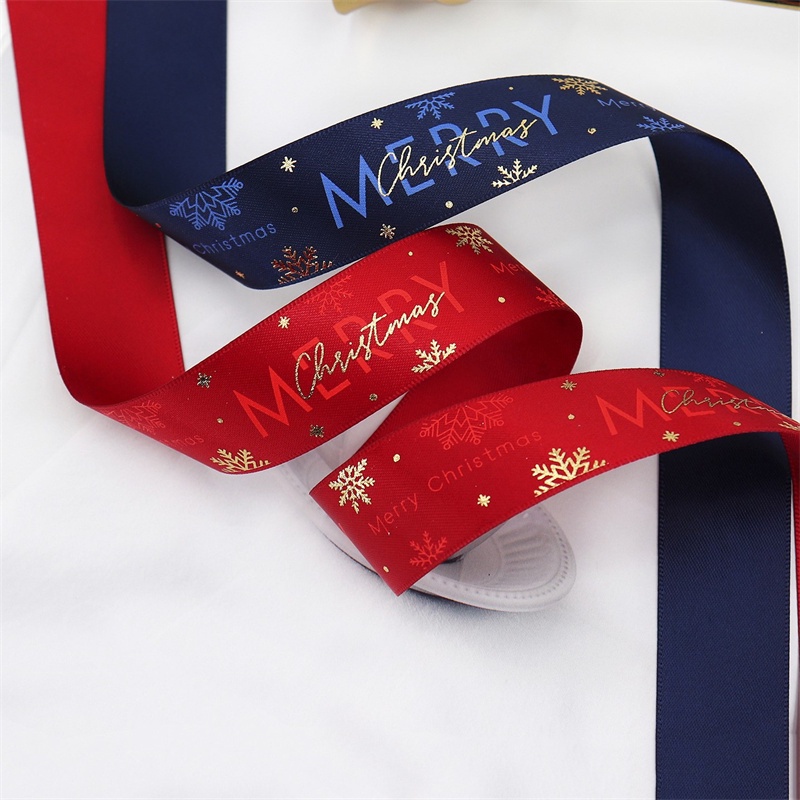 10yards Christmas Ribbon for christmas tree grosgrain Satin ribbon Red ...