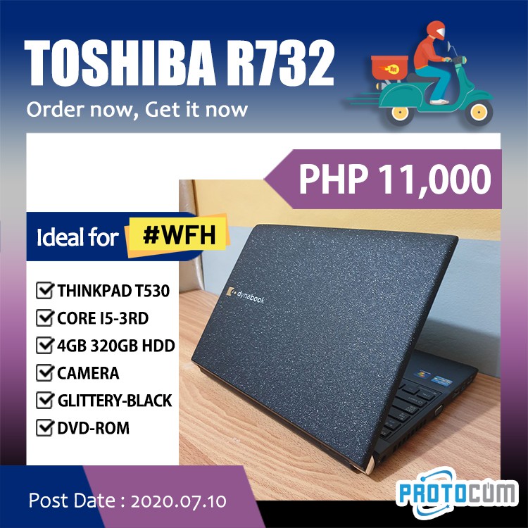 Toshiba Dynabook R732 Core i5-3rd Gen 4Gb 320Gb HDD | Shopee