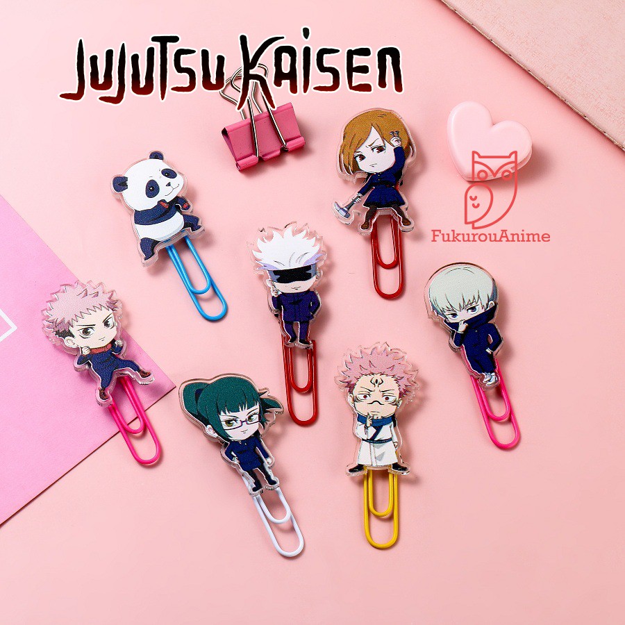 Jujutsu Kaisen Cute Bookmark Book Paperclip (Yuji, Gojo, Inumaki, Maki ...
