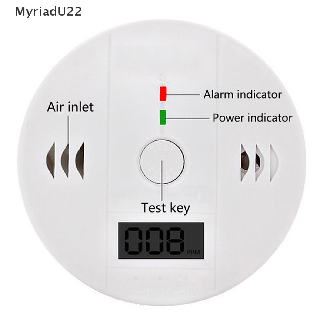 MYR LCD Carbon Monoxide CO Detector Poisoning Gas Sensor Monitor Warning Alarm Set n Shopee