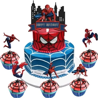 Spider Man Cake Topper For Birthday Boy, 3 Cake Toppers Para Cumpleaños De  Niño