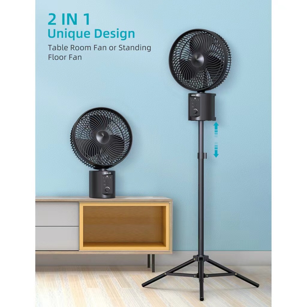 Opolar 20,000mAh Rechargeable Battery Oscillating Floor Fan with Remote