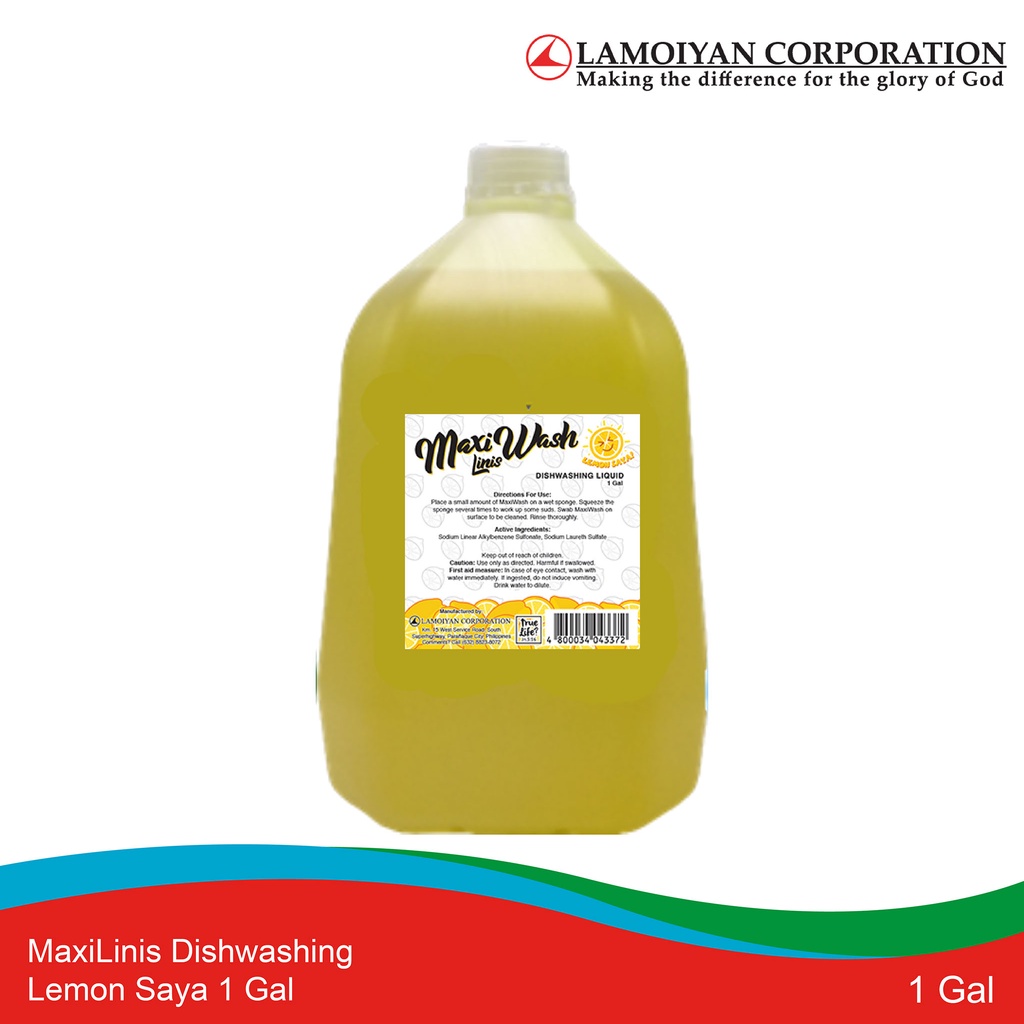 MaxiWash Linis Dishwashing Yellow Saya 1gal | Shopee Philippines