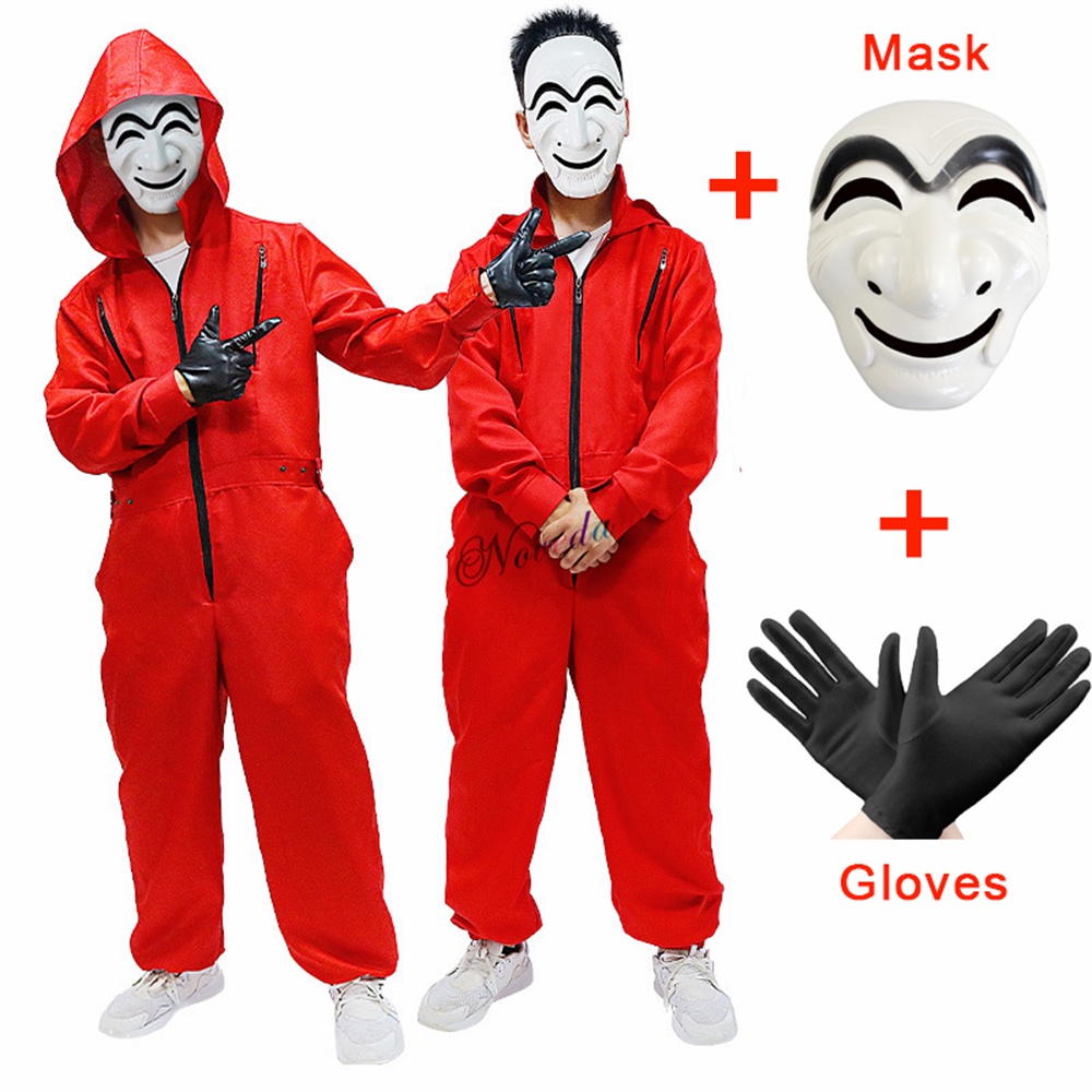 `Money Heist Korea Salvador Dali Costume Mask Cosplay La Casa De Papel
