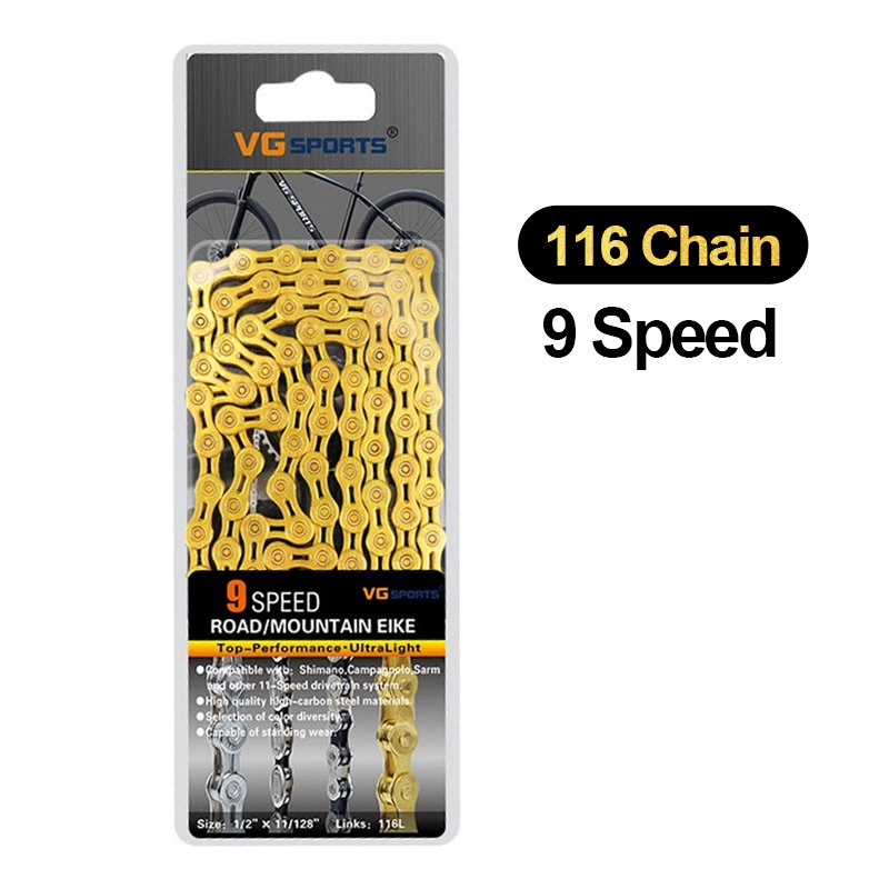 VG SPORTS Bike Chain 8 9 10 11 Speed Half Hollow 116 Links Chain MTB Bicycle Parts Contest Dedicated Shopee Philippines