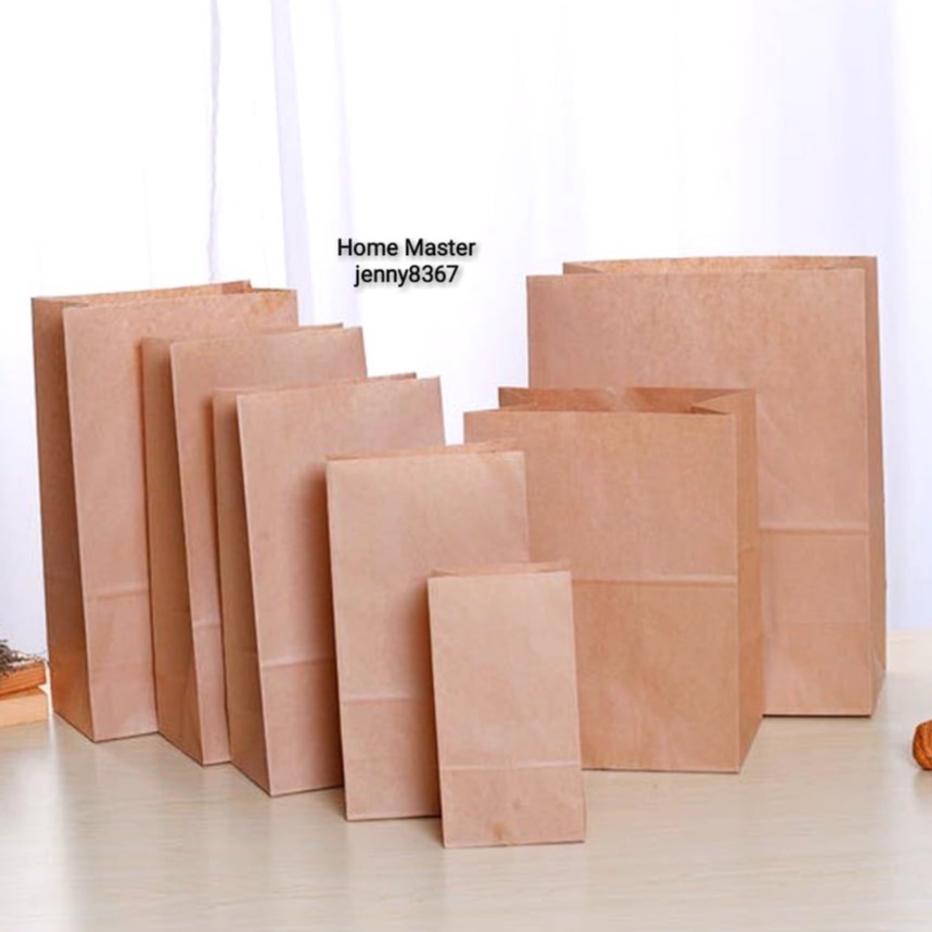 100pcs Brown Paper Bag/Biodegradable & EcoFriendly Shopee Philippines