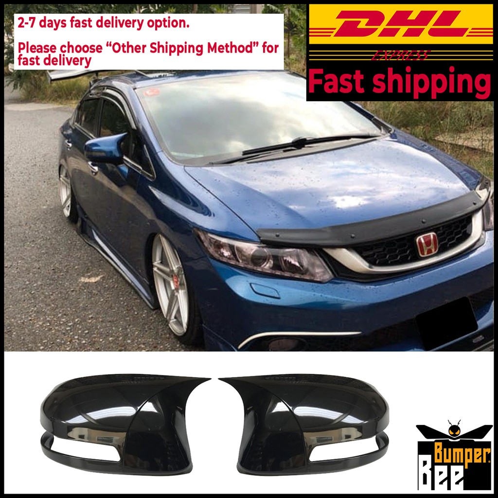 Best☑ ☑mirror Cover For Honda Civic Fb7 2015 2016 Accessory Bright 