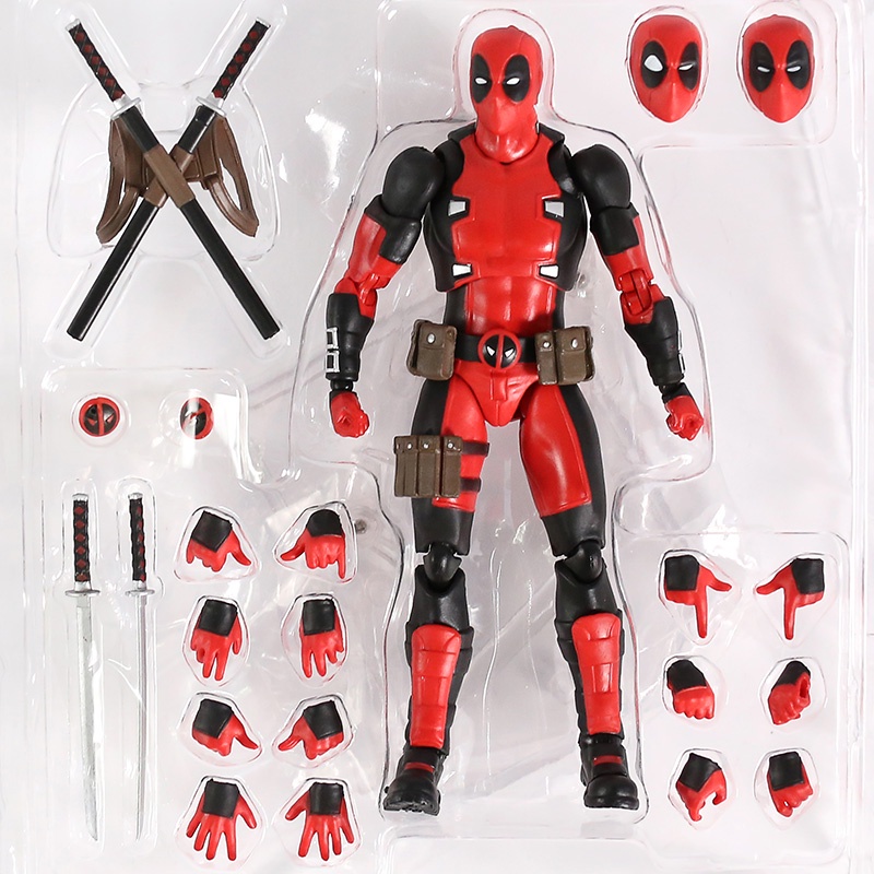 Mafex Deadpool (GURIHIRU Art Ver.) Action Figure No. 082 - 16 Cm, Statua Da Collezione