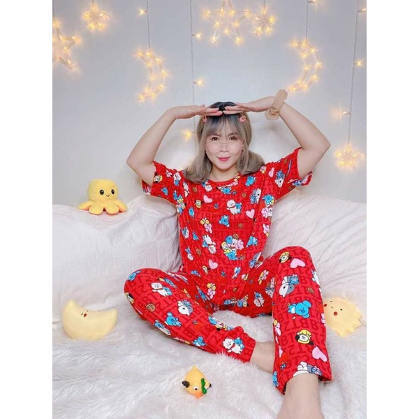 BT21 High Quality Terno Pajama fit up to XL Adult Shopee