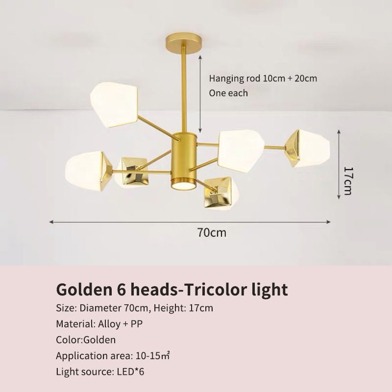 AIMI Multi-Head Led Chandelier Ceiling Light Room Lamp Living Room Lamp ...