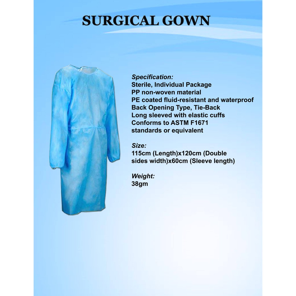 Surgical Gown (Disposable) | Shopee Philippines