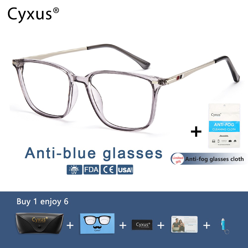 Cyxus Anti Blue Light Glasses For Men Women Anti Blu Ray Computer Eyeglasses Radiation Uv400 0711