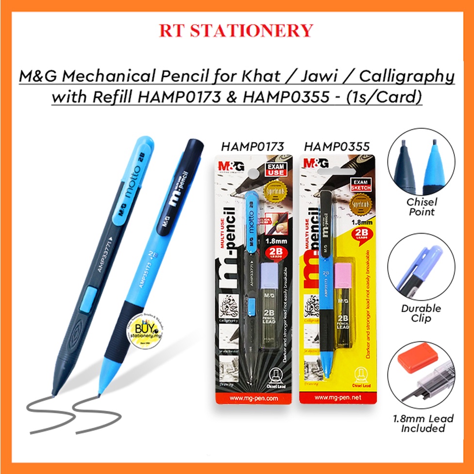 M&G Pensil Khat / Mechanical Pencil / Calligraphy Khat / Pencil Tulis ...