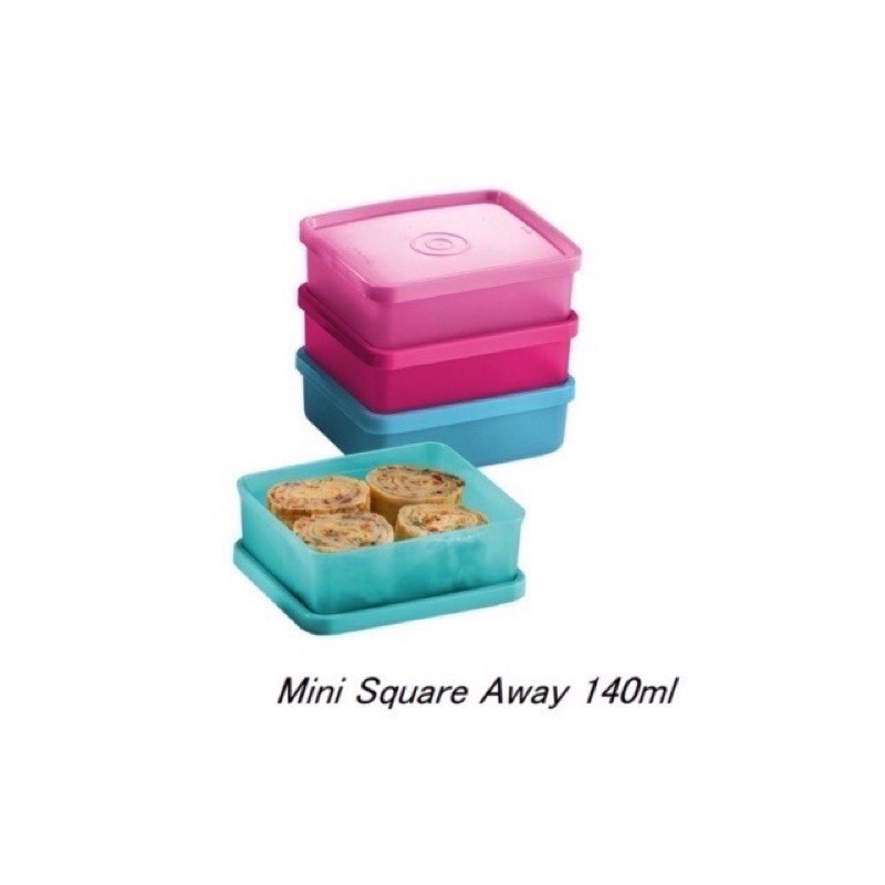 Tupperware Mini Square Away (2pcs) | Shopee Philippines