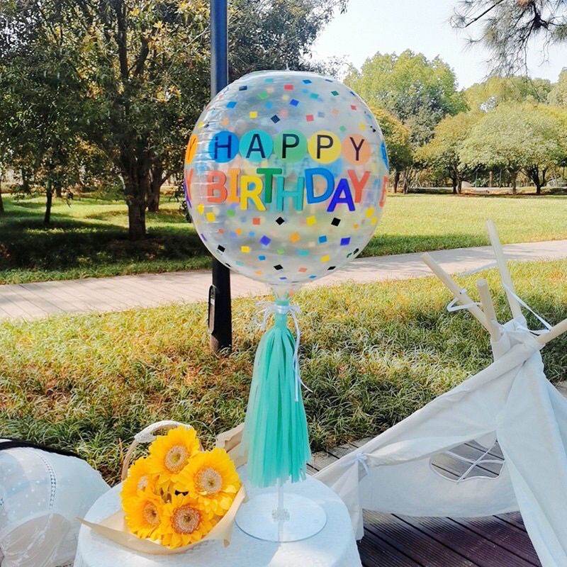 4d Shadow Printed happy birthday Text, Glossy Tassel, Glossy Pillar ...