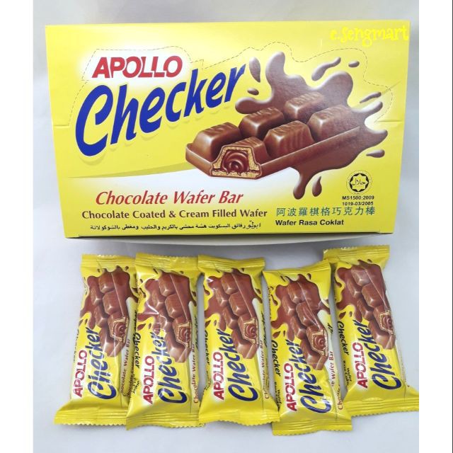 Apollo Checker Chocolate Wafer Bar/Roka Peanut Bar | Shopee Philippines