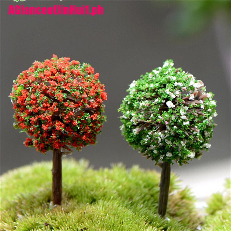 [AG]5pcs/lot Simulation Tree Flower Colorful Ball Tree Micro Landscape ...