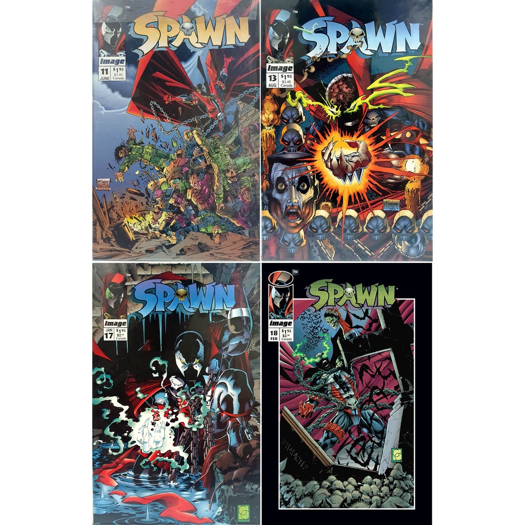 Image Comics Spawn Classic Series No.11, 13, 17, 18 Original Soft Cover ...