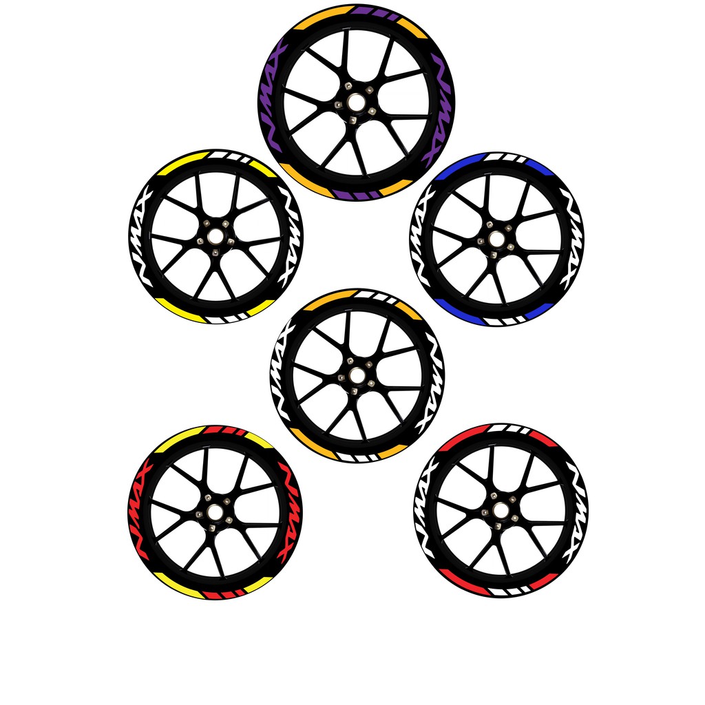 nmax rim vinyl cut out stickers two pairs wheel | Shopee Philippines